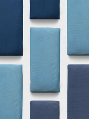 インディゴパッチワークそば殻スリーピングピロー