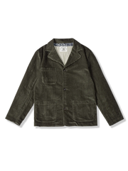 オリーブグリーン コーデュロイ テーラードジャケットの正面ビュー