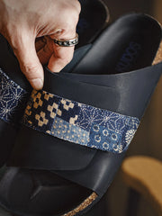 BORO古布プリント ソフトコルクサンダル