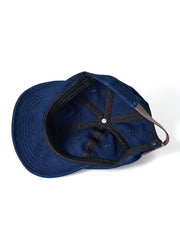 INDIGO 植物藍染 ショートブリム ベースボールキャップの正面ビュー