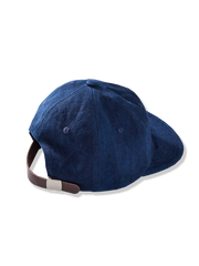 INDIGO 植物藍染 ショートブリム ベースボールキャップの正面ビュー