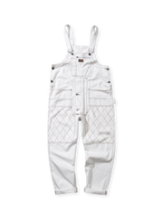 製品画像: ワイドフィット サロペット オーバーオールの正面全体ビュー