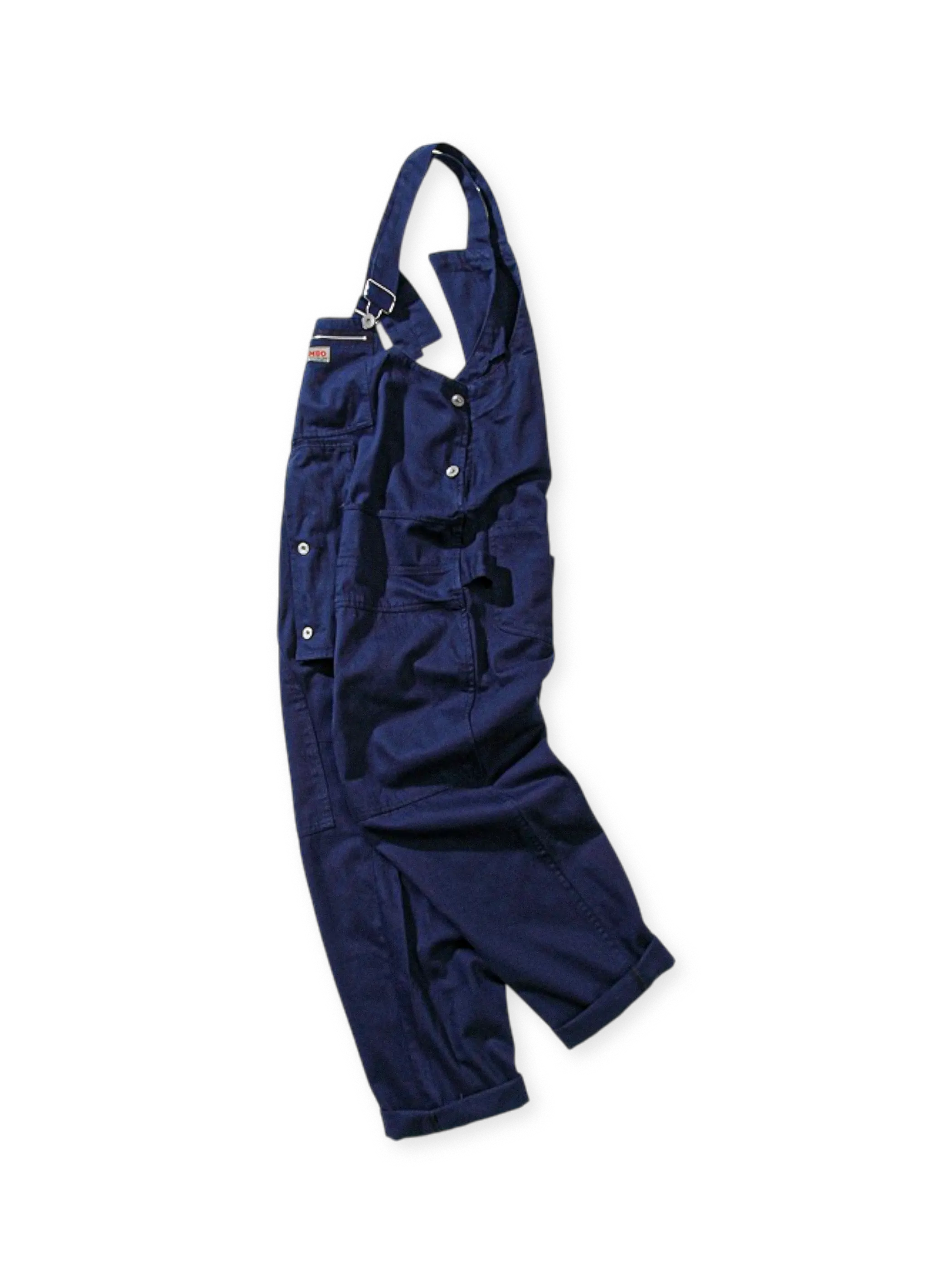 製品画像: ワイドフィット サロペット オーバーオールの正面全体ビュー