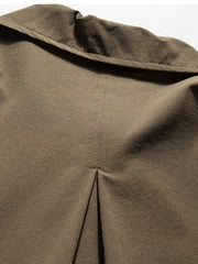 隠しジップポケット スプライス半袖シャツ