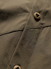 隠しジップポケット スプライス半袖シャツ