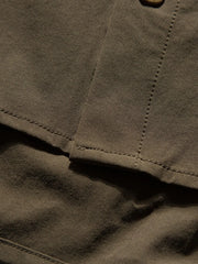 隠しジップポケット スプライス半袖シャツ