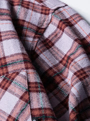 コンビ配色チェック 長袖シャツ