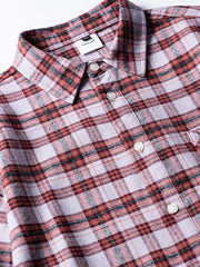 コンビ配色チェック 長袖シャツ