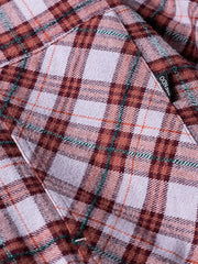 コンビ配色チェック 長袖シャツ