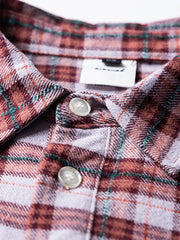 コンビ配色チェック 長袖シャツ