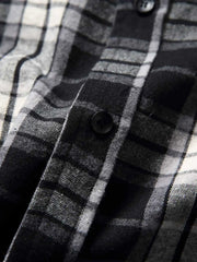 チェック柄コットンシャツ