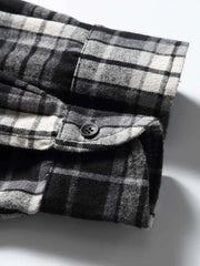 チェック柄コットンシャツ