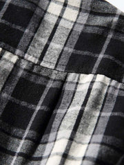 チェック柄コットンシャツ