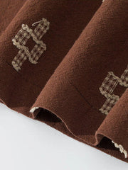 クロス刺繍開襟リラックスシャツ