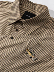 パッチワークチェックシャツ