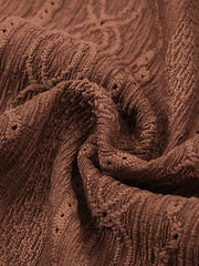 レトロテクスチャード ドレープ半袖シャツ