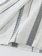 開襟ストライプシャツ