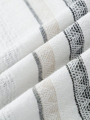 開襟ストライプシャツ