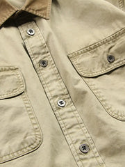 デトロイト カラーブロック ワークシャツ