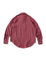 ヴィンテージチェック 半開き長袖シャツ