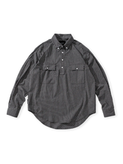 ヴィンテージチェック 半開き長袖シャツ