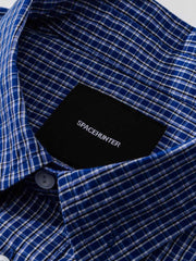 ヴィンテージチェック 半開き長袖シャツ