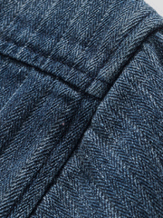 ジャガードウォッシュデニムパッチワークシャツ