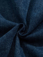 スタンドカラー ヴィンテージウォッシュデニムシャツ