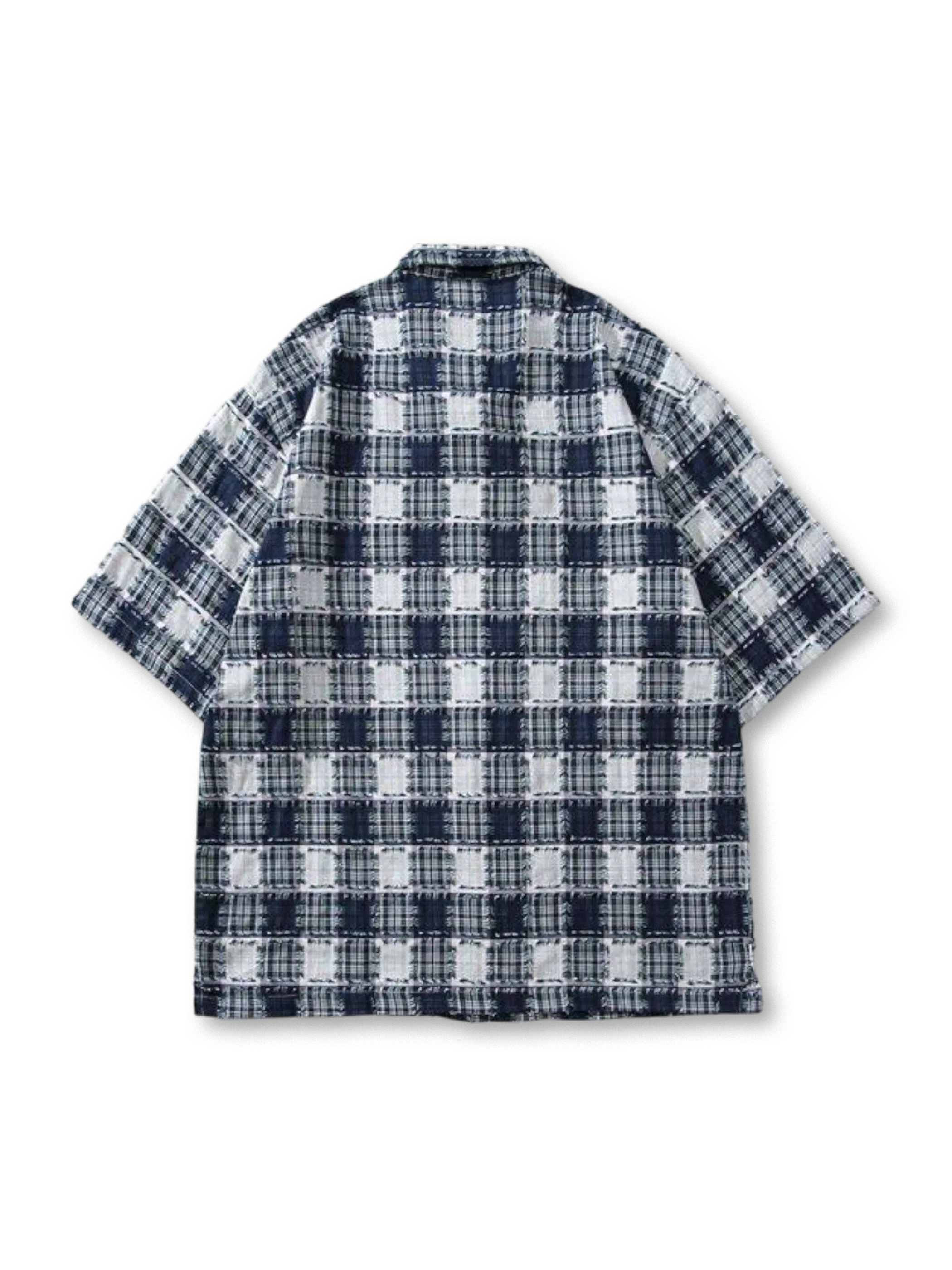 パッチワークチェックシャツ正面