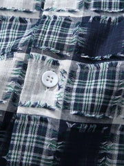 パッチワークチェックシャツ