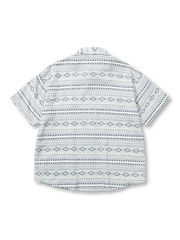 ネイティブ柄オープンカラーシャツ