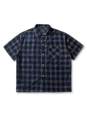 チェニールチェックオープンカラーシャツ全体像