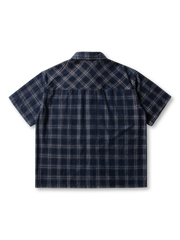 ヴィンテージチェニールチェックオープンカラーシャツ