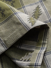 ヴィンテージチェック柄花柄シャツ