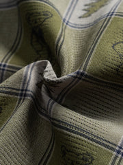 ヴィンテージチェック柄花柄シャツ