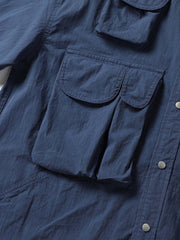 パープルタグ マルチポケット ワークシャツ