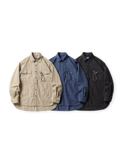 アウトドア ダークチェック ワークシャツ