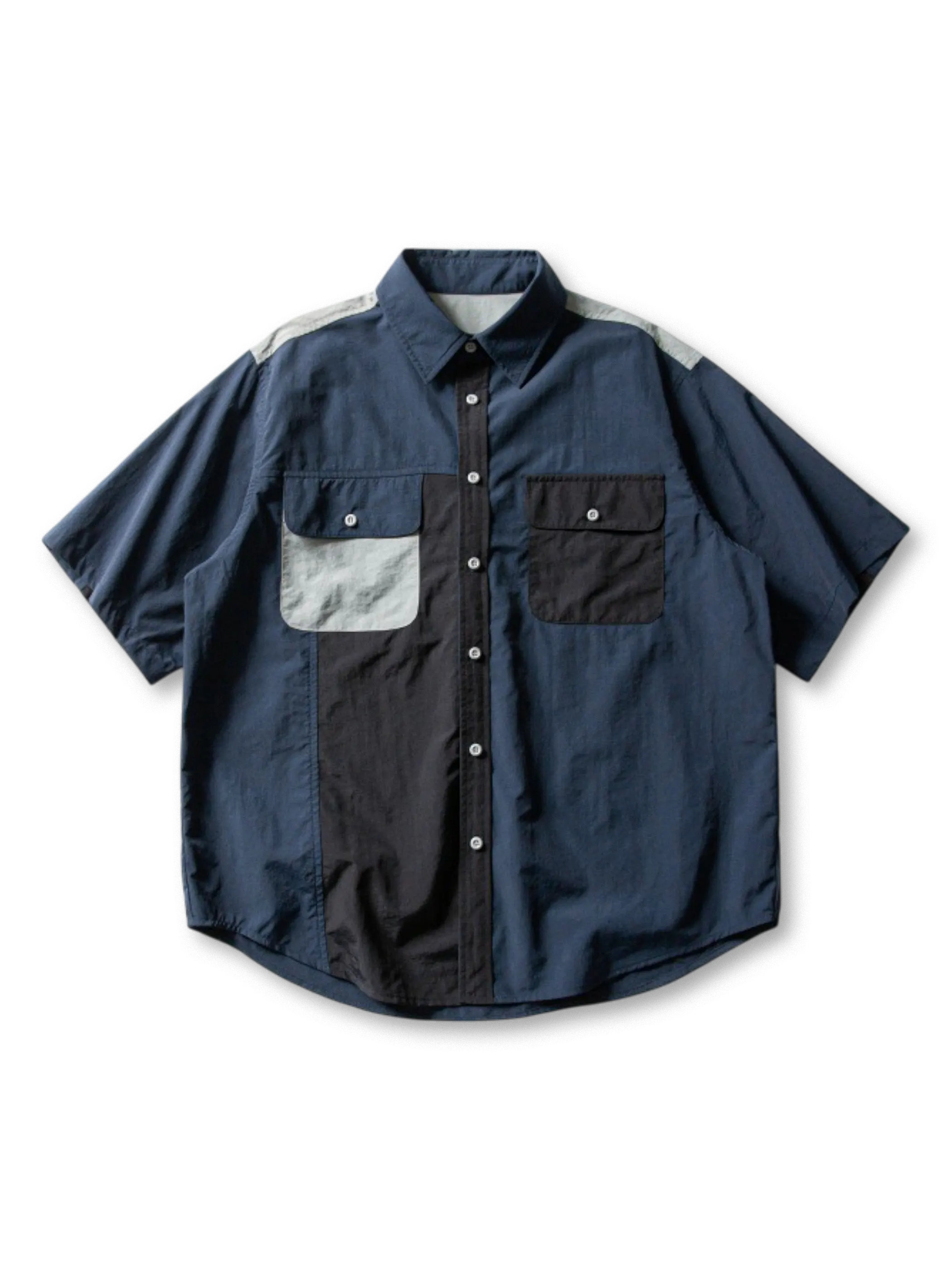 パッチワークワークシャツ全体像