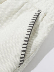 刺繍ポケット入りワイドショートパンツ