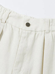 刺繍ポケット入りワイドショートパンツ