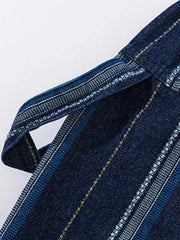 ウォッシュドストライプワイドショートパンツ