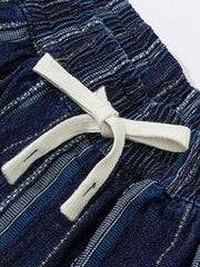 ウォッシュドストライプワイドショートパンツ