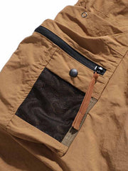 アウトドア多口ポケット ナイロン機能パンツ