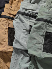 アウトドア多口ポケット ナイロン機能パンツ