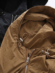 ダークチェック ハーフジップ プルオーバーウインドブレーカー