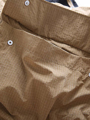 ダークチェック ハーフジップ プルオーバーウインドブレーカー