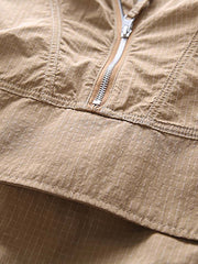 ダークチェック ハーフジップ プルオーバーウインドブレーカー