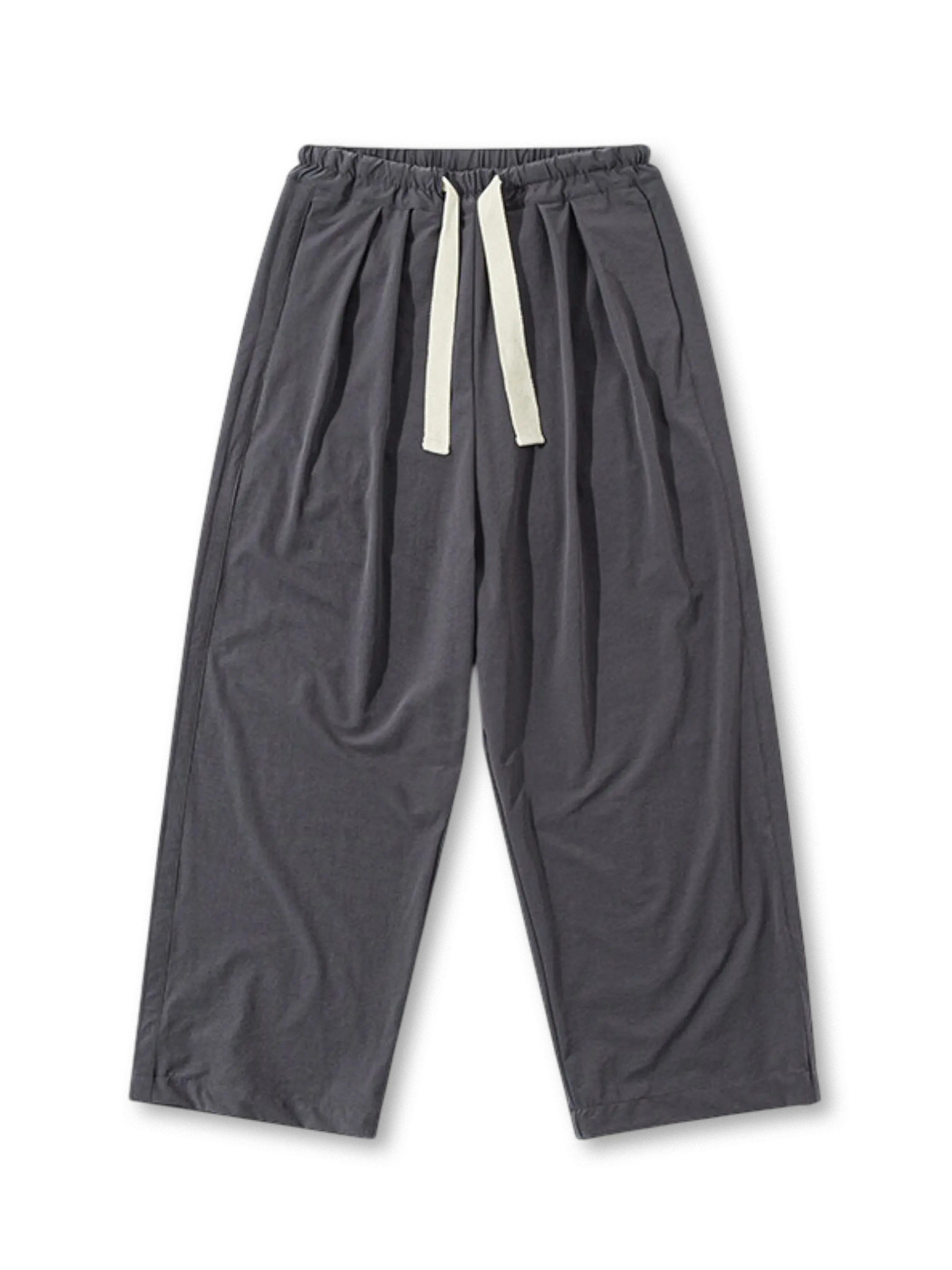 ベージュの速乾ストレートイージーパンツ