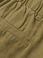 ウォッシュ加工コットンカジュアルショートパンツ