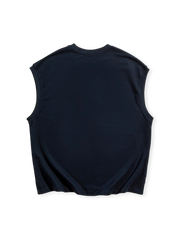 ノースリーブ・ラウンドネック 刺繍Tシャツ